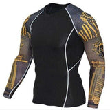 Wolf 3D Printed tshirt Compression Tights Men Fitness Running Shirt | eprolo