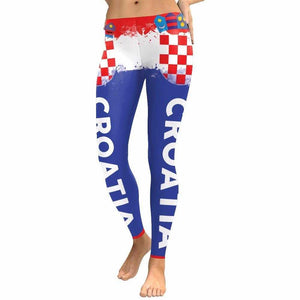 Women Leggings Croatia Cheer Digital Print Legging | eprolo