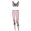Women's Fitness Suits Pink Crop Tank Top Legging Pants 2 Pieces Set | eprolo
