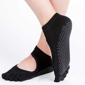 Women Yoga Socks Anti-slip Backless 5 Toe Socks | eprolo