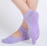 Women Yoga Socks Anti-slip Backless 5 Toe Socks | eprolo