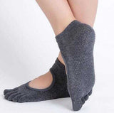 Women Yoga Socks Anti-slip Backless 5 Toe Socks | eprolo