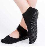 Women Yoga Socks Anti-slip Backless 5 Toe Socks | eprolo