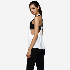 Yoga Crop Top Women Sleeveless Backless Running Sports | eprolo